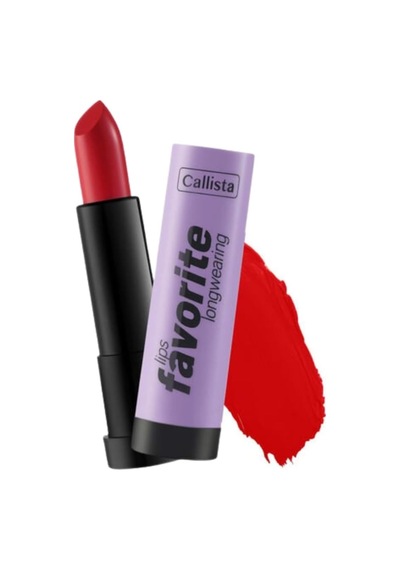 Lips Favorite Longwearing Lipstick Kalıcı Ruj 302 Planet Red, Kırmızı Çok Renkli