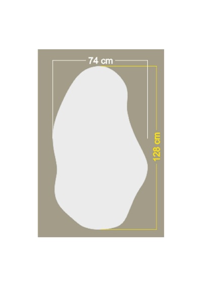 Led Işıklı Asimetrik Boy Aynası Beyaz