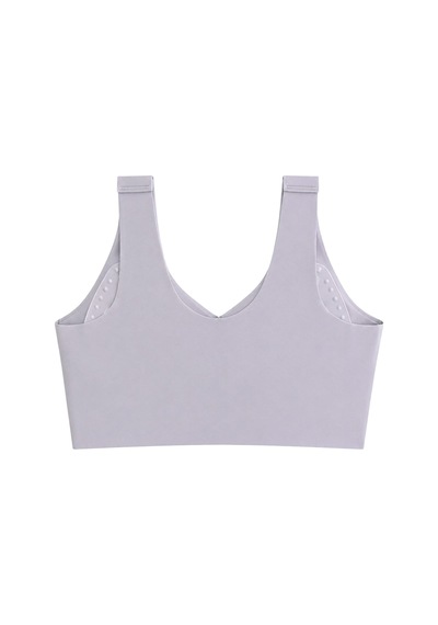 Cottonill Seamless Bra - Neriva Lila Lazer Kesim Önden Düğmeli Minimizer Kadın Sütyen