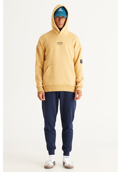 AC&Co / Altınyıldız Classics Erkek Hardal Oversize Fit Bol Kesim Kapüşonlu İçi Polarlı Pamuklu Sweatshirt Hardal AC&Co / Altınyıldız Classics Erkek Hardal Oversize Fit Bol Kesim Kapüşonlu İçi Polarlı Pamuklu Sweatshirt Hardal