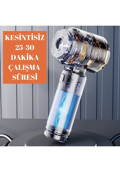 16000pa Üflemeli Güçlü Vakumlu Ev Ofis Araç Süpürgesi Güçlü El Süpürgesi Şarjlı Çok Fonksiyonlu
