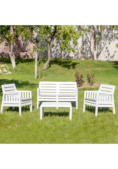 Lara 2'li Koltuk Balkon&Teras Bahçe Koltuk / Beyaz