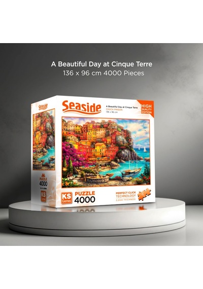 Ks Games 4000 Parça Cinque Terre'de Güzel Bir Gün Puzzle