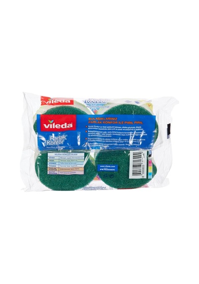 Vileda Konfor Oluklu Sünger, 2'li Paket,parlak