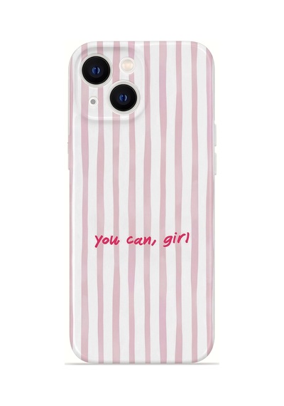 Apple iPhone Uyumlu 13 Vorian İnce Kamera Korumalı Mika Kılıf You Can Girl You Can Girl Mika