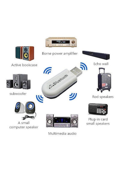 Microcase Usb Aux Çift Çıkışlı Bluetooth Ses Alıcısı - Araç İçi Ve Ev Teybi Kablosuz Aparat -al5810