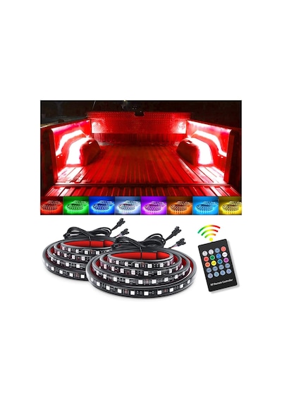 Pick Up Kamyon Dekorasyon İçin Kumandalı Rgb Işık Şerit 2x150cm 12v Diğer