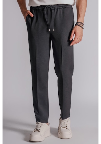 Braccas Erkek Yandan Cepli Beli Lastikli Relaxed Fit Jogger Pantolon Siyah Siyah
