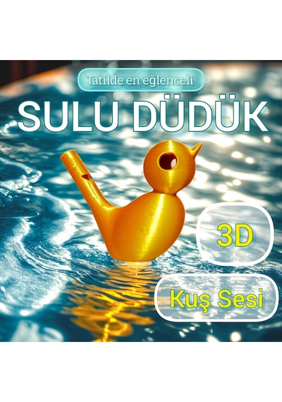 Sulu Düdük Kuş Sesi - Yaz Su Aktiviteleri Sarı