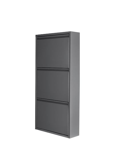 Kaser Metal 3'lü Metal Ayakkabılık Antrasit