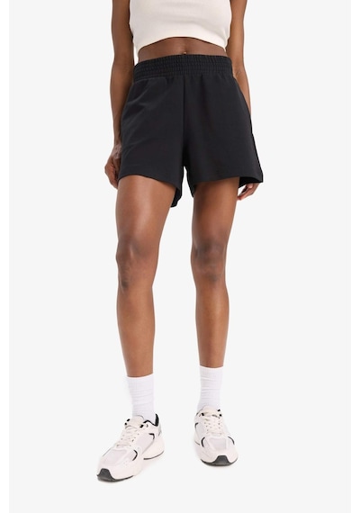 DeFactoFit Oversize Geniş Kalıp Kısa Paça Sporcu Şort C6135AX25SMBK81 Siyah