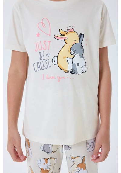 Rolypoly Kız Çocuk Krem Pijama Takım 5274-49650 Krem