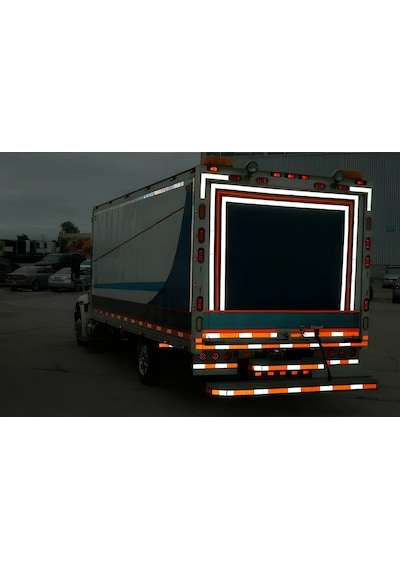 Reflektörlü Bant Kırmızı Reflektif Fosforlu Şerit Bant 7.5 Cm 1 M