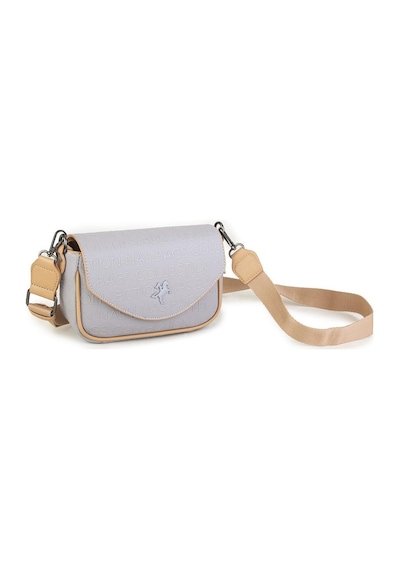 Nas Bag Çapraz Çanta Gri Camel Gofraj Gri