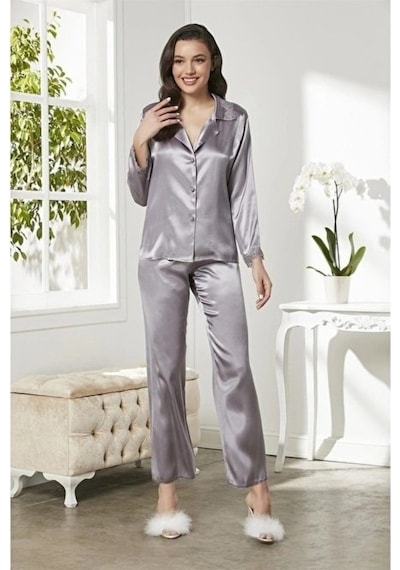 Pierre Cardin 6'Lı Kaplı Midi Gecelik Sabahlık Set 6965 Royal (546980911)