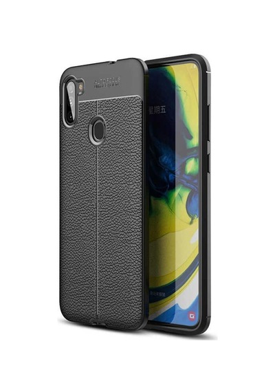 Galaxy A11 Kılıf Zore Niss Deri Desenli Silikon Kılıf