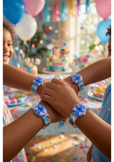 Stitch Bileklik Seti 3 Adet 18 Cm Lilo Ve Stitch Temalı Çocuk Parti Ve Hediye Aksesuarı Diğer