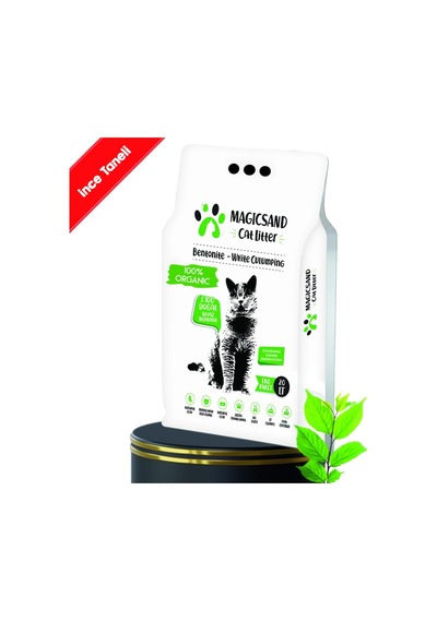 Organik Ekstra Topaklanan Doğal Kedi Kumu, Bentonit, 20 L, Tozsuz