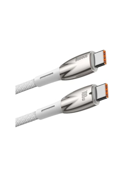 Baseus Glimmer Beyaz Type-c To Type-c 100w Kablo 2m