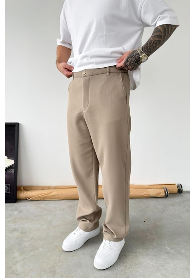 Taş Fitilli Baggy Pantolon