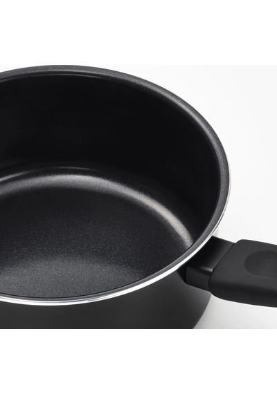 Ikea Hemlagad Kapaklı Tencere 2 L 19 Cm Siyah 2 Parça