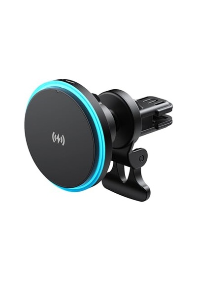 Mag Wireless 15w Kablosuz Hızlı Şarj, Magsafe Uyumlu Mıknatıslı Araç İçi Telefon Tutucu Ve Şarjı