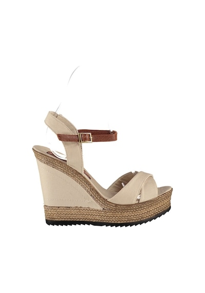 Fox Shoes Bej Kadın Dolgu Topuklu Ayakkabı 9674070905