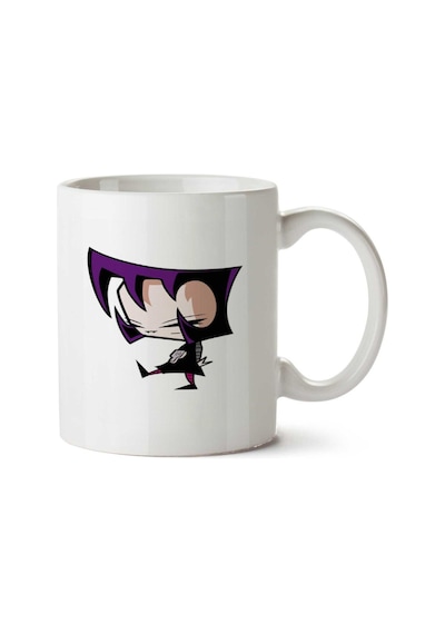Invasor Zim İki Tarafı Baskılı Kupa Bardak Çok Renkli