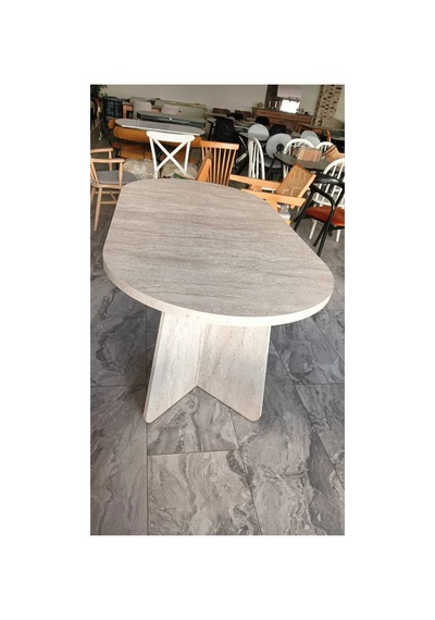 Terra Traverten Mdf Sabit Masa 90x170 Cm V Ayak Modern Ve Şık Yemek Masası Traverten Terra Traverten Mdf Sabit Masa 90x170 Cm V Ayak Modern Ve Şık Yemek Masası Traverten