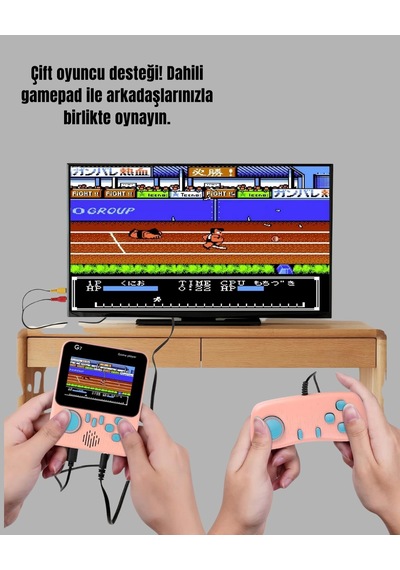 Mey İthalat 666 Klasik Oyunlu Mini Retro Konsol Büyük Ekran Desteği