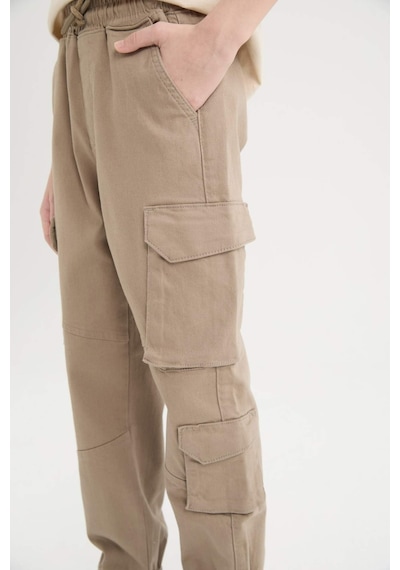 DeFacto Erkek Çocuk Kargo Cepli Standart Paça Gabardin Jogger Pantolon D6314A825SPBN294