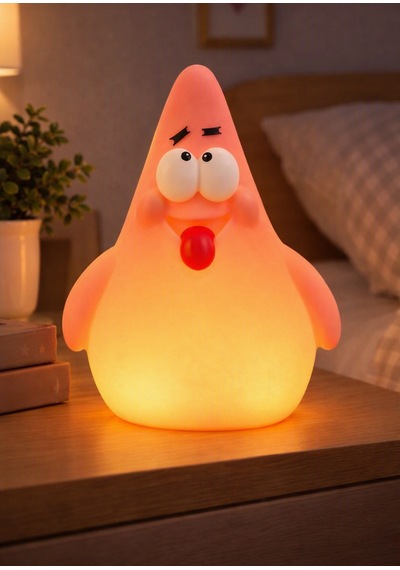Patrick Çocuk Gece Lambası Yumuşak Dokunmatik Rgb Renk Modlu Çocuk Odası Lambası Çok Renkli