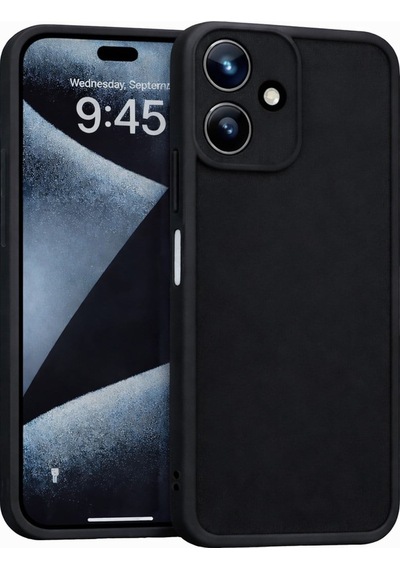 İnfinix Hot30-4g Uyumlu Kamera Çıkıntılı Mat Silikon Telefon Kılıfı Siyah