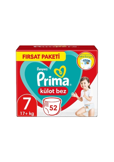 Prima Külot Bez 7 Numara XXL 52 Adet Fırsat Paketi