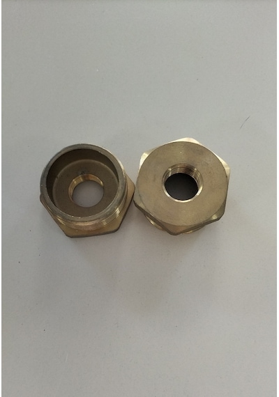Sarı Pirinç Redüksiyon 1 1/2'' - 1/2'' - 2 Adet 1 1/2 x 1/2"