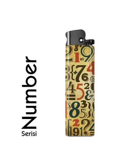 Number Serisi Tasarım Çakmak Vintage Eskitilmiş Tasarım