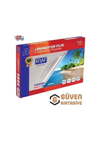 Laminasyon Filmi Parlak A4 100Mic 100Lü