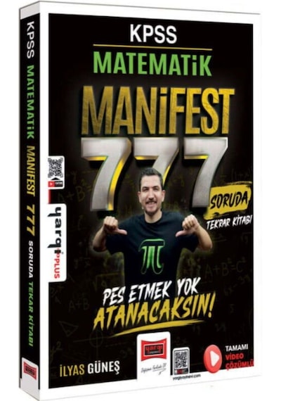 Yargı Yayınları Kpss Matematik Manifest Serisi 777 Soruda Tamamı Video Çözümlü Tekrar Kitabı