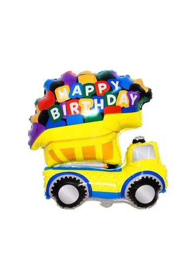 Happy Bırthday Kamyon Folyo Balon 80 Cm