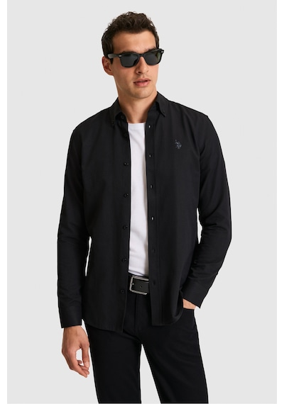 U.s. Polo Assn. Erkek Siyah Gömlek Basic 50324708-vr046