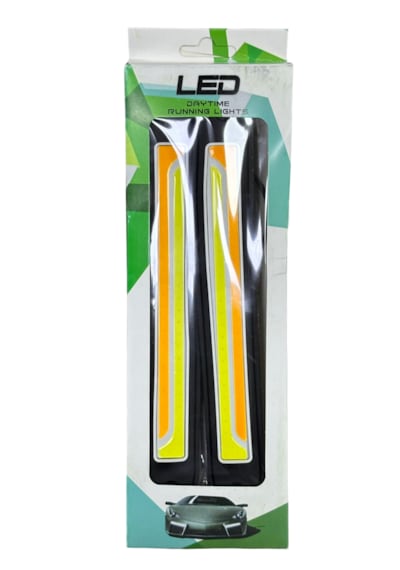 Gündüz Farı 12v Beyaz Elastik Cob Led Turuncu Sinyalli 26 Cm Kgn 0806053 Cob Led