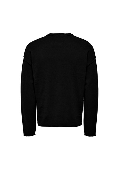 Only & Sons Onskasey Lıfe Ds 5 Crew Knıt Erkek Siyah Kazak - 22026495