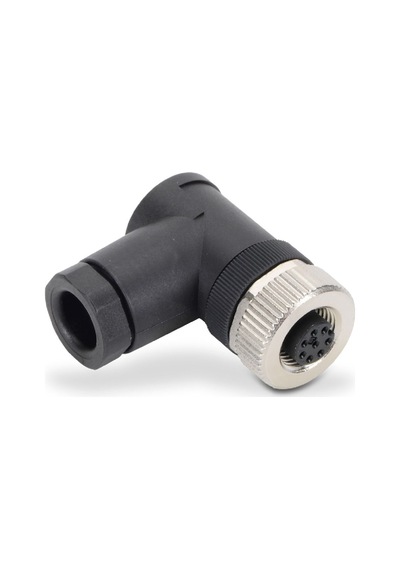 Zhong M12pg-8d ,m12/8-pin Açılı Dişi Soket