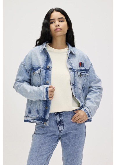 Adelina Ocean Blue Kadın Denim Ceket-okyanus Mavi Denim