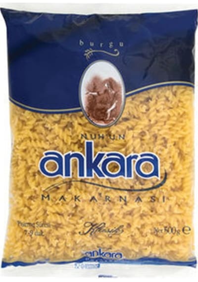 Nuh'un Ankara Makarnası Klasik Burgu Makarna 20 x 500 G
