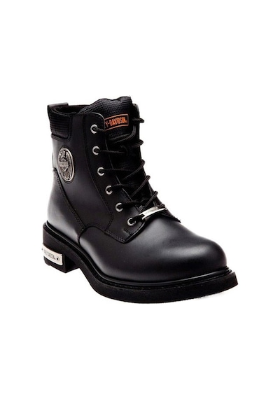 Harley Davidson Jim Siyah Deri Kadın Bot Siyah Deri