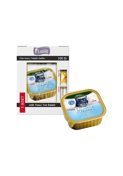 Plaisir Ton Balıklı Ezme Konserve Yetişkin Kedi Maması 100 G