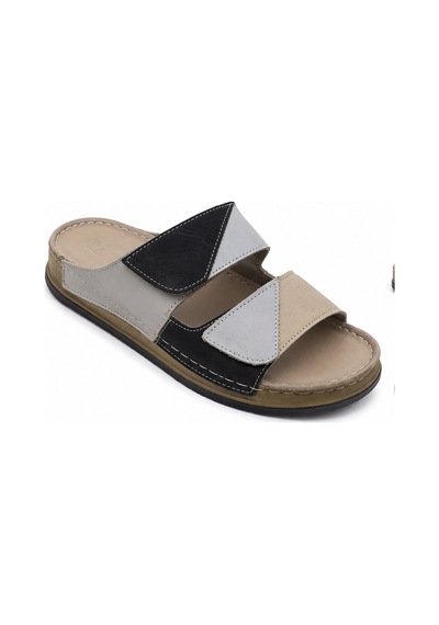 N Napa Shoe Np.305.s.grey Deri Terlik Gri