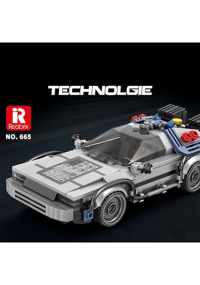 Reobrix Technic 665 Geleceğe Dönüş Delorean Dmc Back To The Future Yaratıcı Yapı Blok Seti Building Blocks - 405 Parça