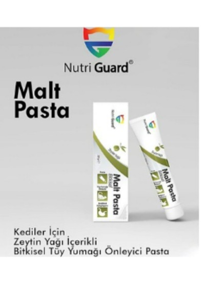Nutriguard Malt Pasta Kediler İçin Zeytinyağı İçerikli Tüy Yumağı Atılımı Desteği Macun